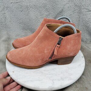 Lucky Brand Shoes Womens Size 7 Pink Suede Brielley Ankle Boots